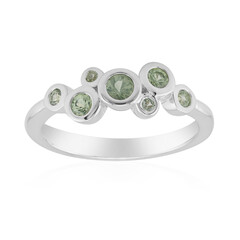 Anello in argento con Zaffiro Verde di Tuléar  (Pallanova)