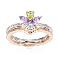 Anello in argento con Ametista Rose de France