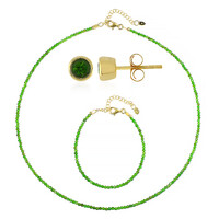 Parure in argento con Diopside Russo