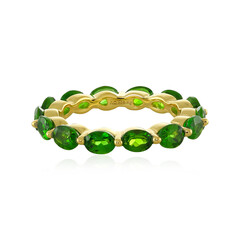 Anello in argento con Diopside Russo
