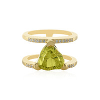 Anello in argento con Quarzo Limone
