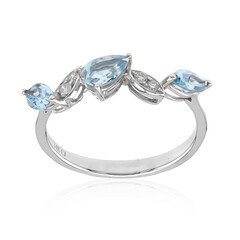 Anello in oro con Acquamarina Brasiliana AAA (CIRARI)