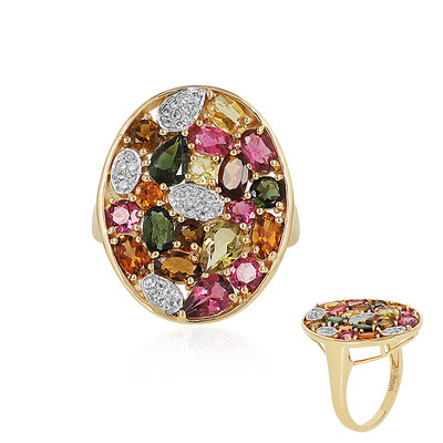 Anello in argento con Tormalina Rosa