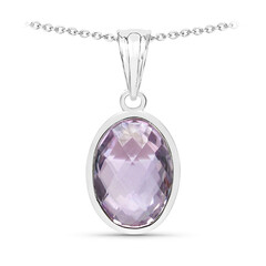Collana in argento con Ametista Rose de France