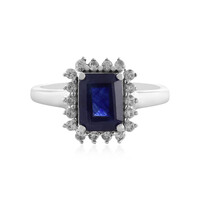Anello in argento con Zaffiro Blu del Madagascar