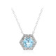 Collana in argento con Topazio Blu Cielo
