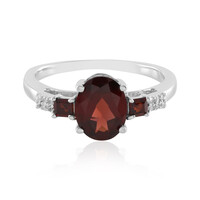 Anello in argento con Granato Mozambico