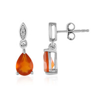 Orecchini in argento con Onice Rossa