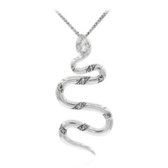 Collana in argento con Topazio Bianco