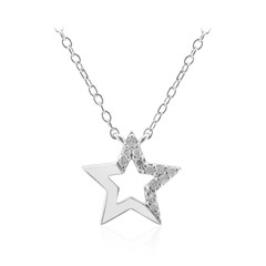 Collana in argento con Diamante I3 (I)
