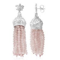 Orecchini in argento con Quarzo Rosa (Dallas Prince Designs)