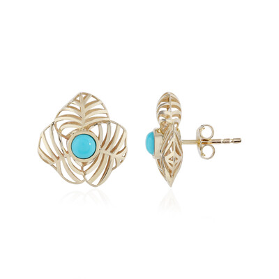 Orecchini in oro con Turchese Sleeping Beauty (Ornaments by de Melo)