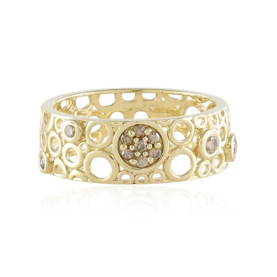 Anello in oro con Diamante Champagne I2 (Ornaments by de Melo)