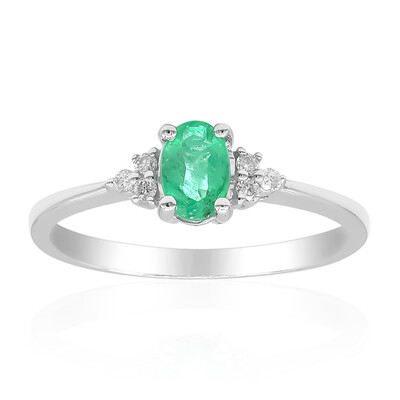 Anello in oro con Smeraldo Zambia AAA