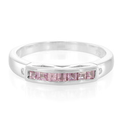 Anello in argento con Zaffiro Ceylon Rosa