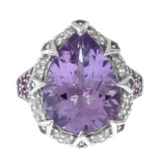 Anello in argento con Ametista Rose de France