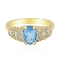 Anello in argento con Topazio Blu Svizzero