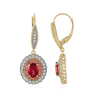 Orecchini in oro con Tormalina Rosa (Adela Gold)