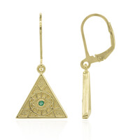 Orecchini in argento con Smeraldo Brasiliano