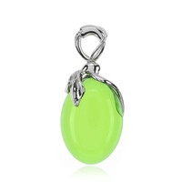 Ciondolo in argento con Ambra Verde Colombiana