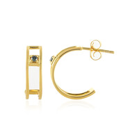 Orecchini in argento con Diamante Blu I3