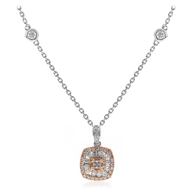 Collana in oro con Diamante Rosa I1 (CIRARI)