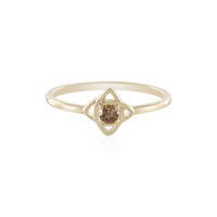 Anello in oro con Diamante Champagne I2
