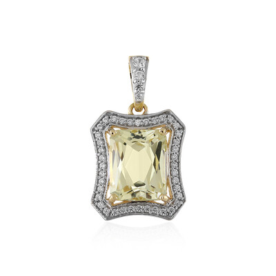 Ciondolo in oro con Kunzite Canarino