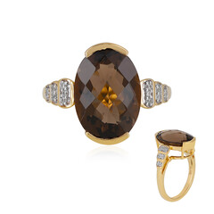 Anello in argento con Quarzo Fumè