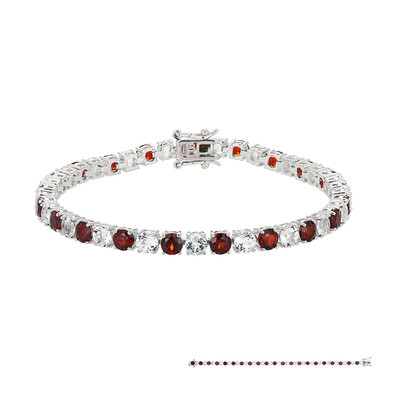 Bracciale in argento con Granato Mozambico