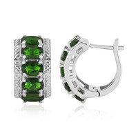 Orecchini in argento con Diopside Russo