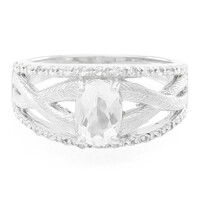 Anello in argento con Petalite