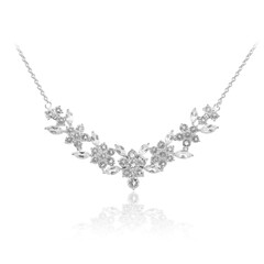 Collana in argento con Topazio Bianco