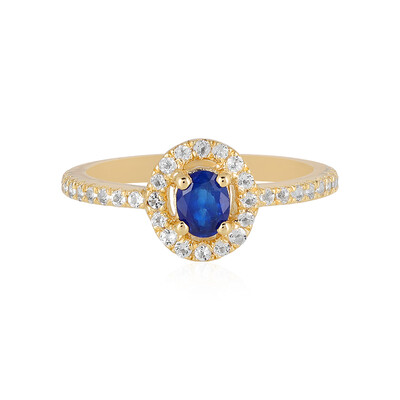 Anello in argento con Spinello Blu Royal