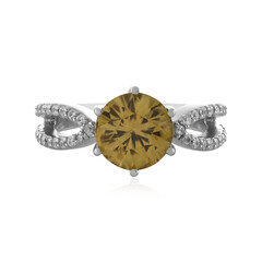 Anello in argento con Zircone Cognac