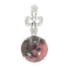 Ciondolo in argento con Rodonite