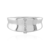 Anello in argento con Diamante I4 (J)