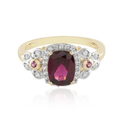 Anello in oro con Granato Magenta