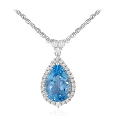 Collana in argento con Topazio Blu Cielo