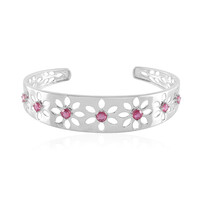 Bracciale in argento con Zaffiro Rosa del Madagascar