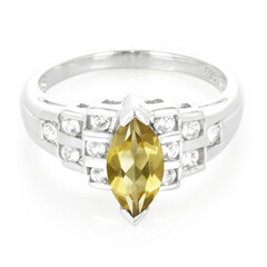 Anello in argento con Quarzo Champagne
