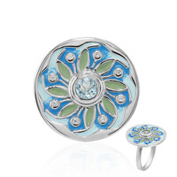 Anello in argento con Topazio Blu Cielo