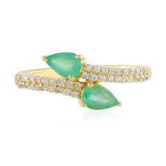 Anello in argento con Smeraldo Russo