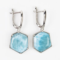Orecchini in argento con Larimar