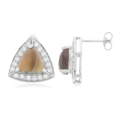 Orecchini in argento con Agata Botswana