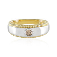 Anello in argento con Diamante Champagne I2