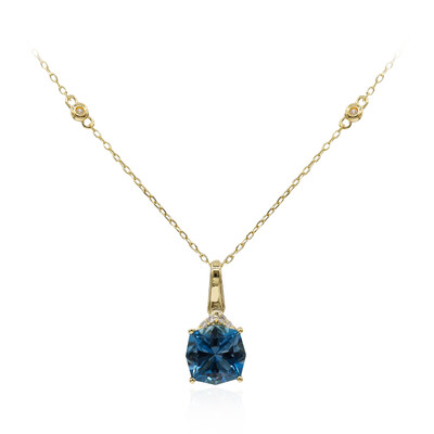Collana in oro con Topazio Blu Londra (CIRARI)