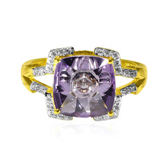 Anello in oro con Ametista Rose de France (Glenn Lehrer)