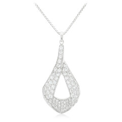 Collana in argento con Topazio Bianco