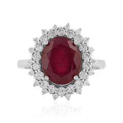 Anello in argento con Rubino del Madagascar
